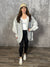 Grey Hooded Cardigan (Small - 3X)