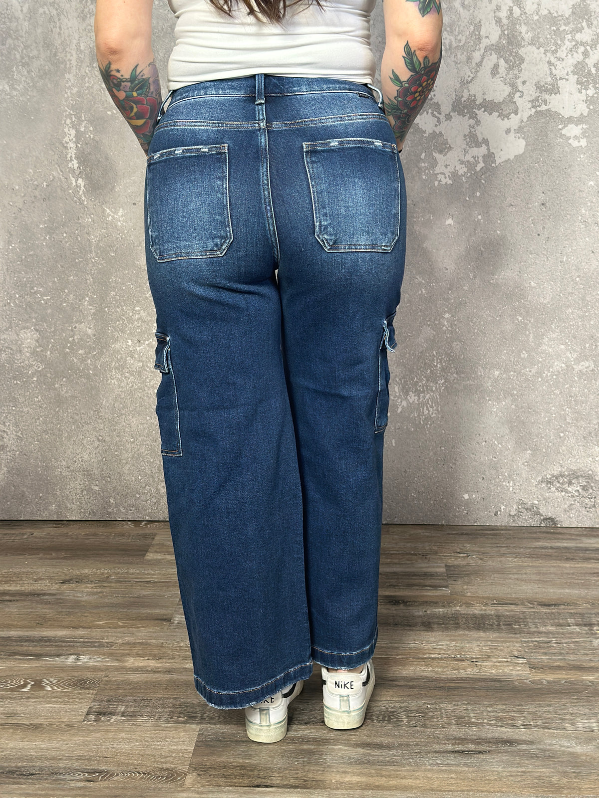 Risen Cargo Pocket Crop Jean  (Regular and Plus Size)