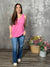 Pocket Vneck Tank - Bubble Gum Pink (Small - 3X)
