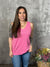 Pocket Vneck Tank - Bubble Gum Pink (Small - 3X)