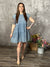 Denim Braided Detail Dress (Small - 2X)