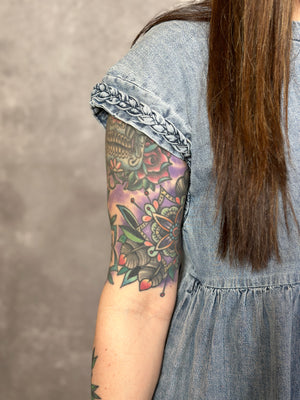 Denim Braided Detail Dress (Small - 2X)
