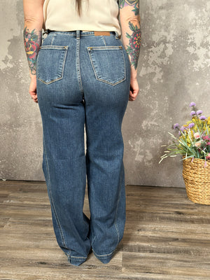 Judy Blue Wide Leg Trouser Side Seam Jean (sizes 1/25-24W) Bestselling RESTOCK