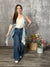 Denim Blue and Cream Lace Vest (Small - 2X)