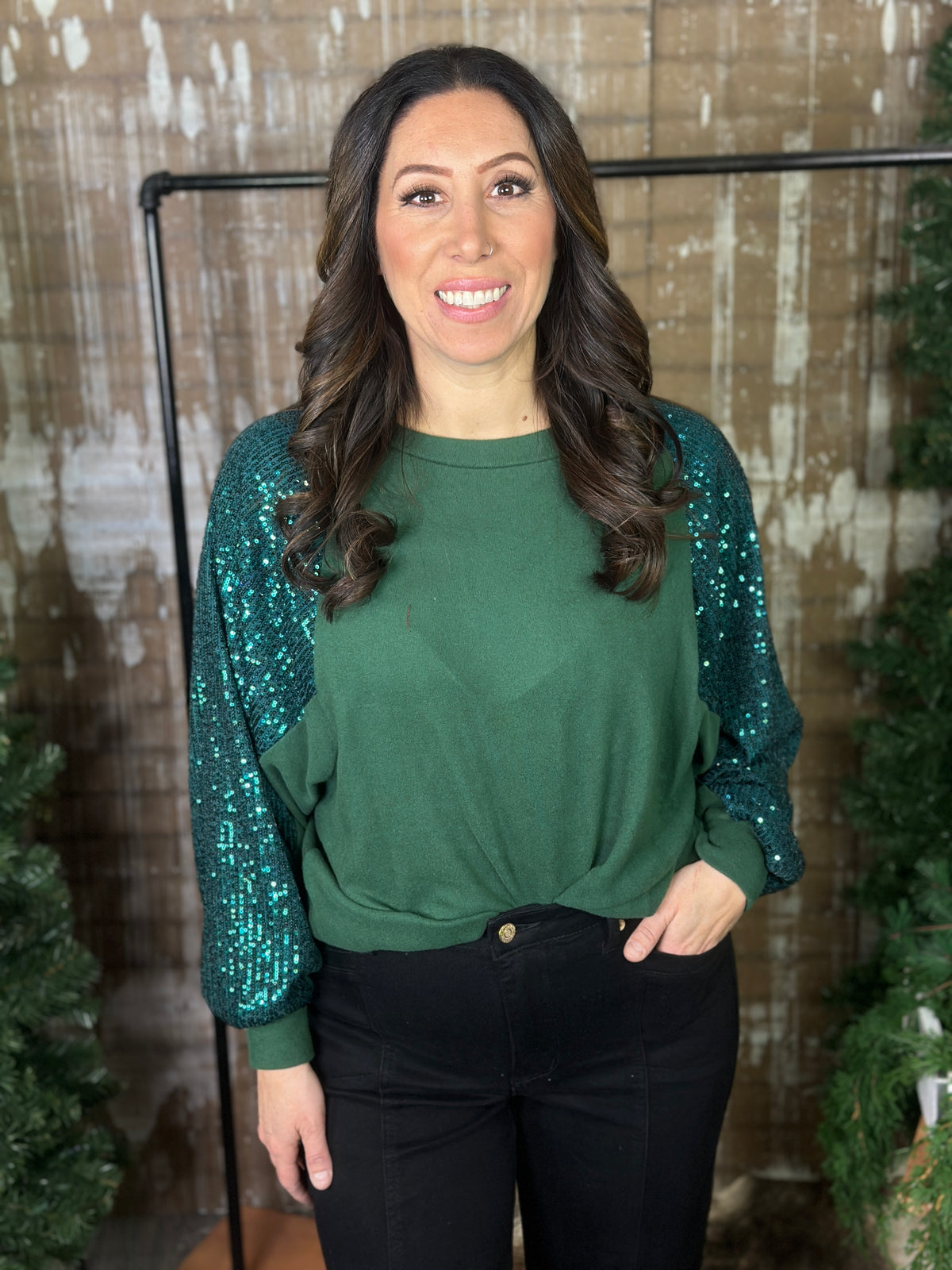 DOORCRASHER - Santa Baby Top - Green -  BESTSELLER - FINAL SALE