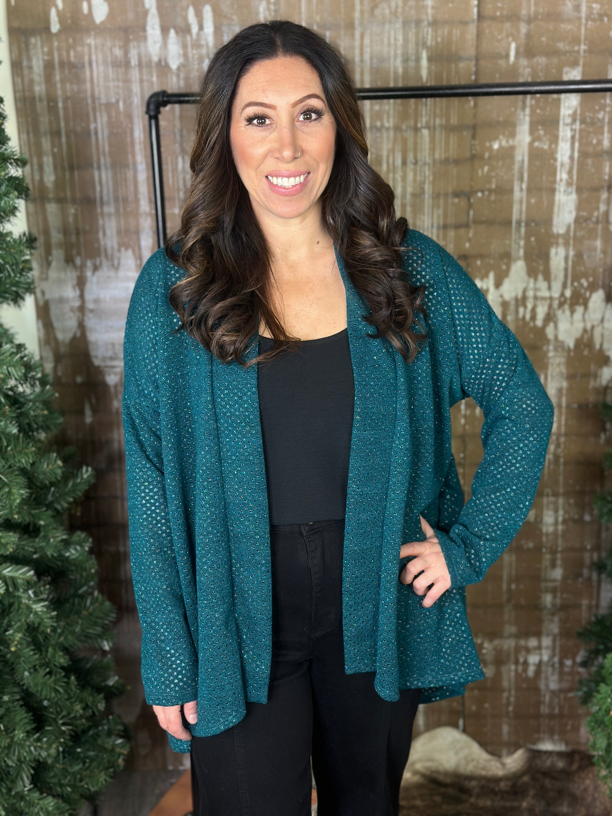 DOORCRASHER - Green Sparkle Cardigan - FINAL SALE