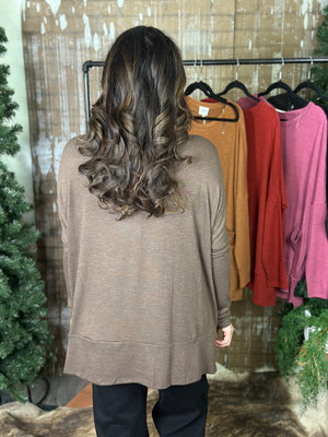 DOORCRASHER - Pocket Tunic Top - Brown  (Small - 3X) - FINAL SALE