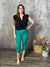 Hyperstretch Pull On Capri - Green (Small - 3X)