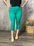 Hyperstretch Pull On Capri - Green (Small - 3X)