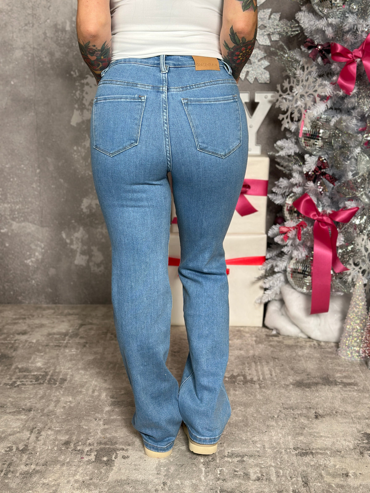 Studded Straight Leg Jean (Sizes 0 - 20) - FINAL SALE