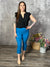 Hyperstretch Pull On Capri - Teal (Small - 3X)
