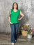 The Kezia Ruffle Tank - Green (Small - 3X)