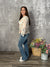 Crochet Floral Long Sleeve Sweater Top