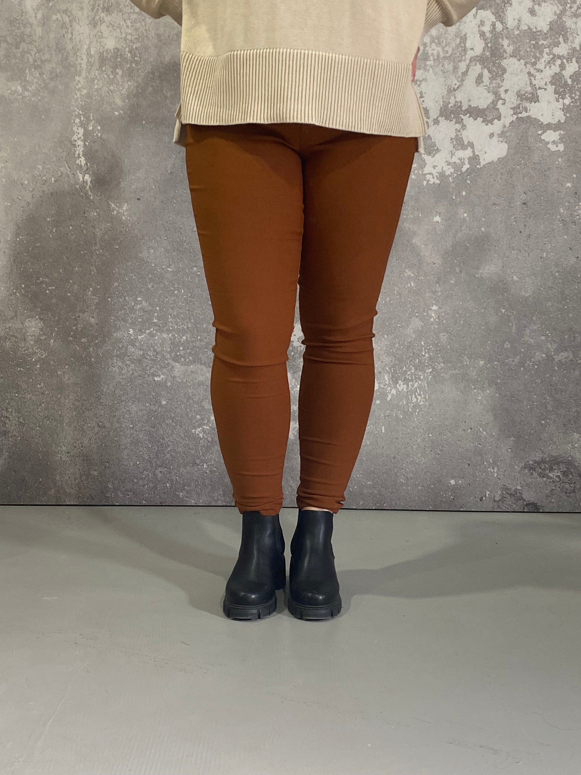 Hyperstretch Colored Skinny Mid rise Pant - Copper (Small - 3X) RESTOCK