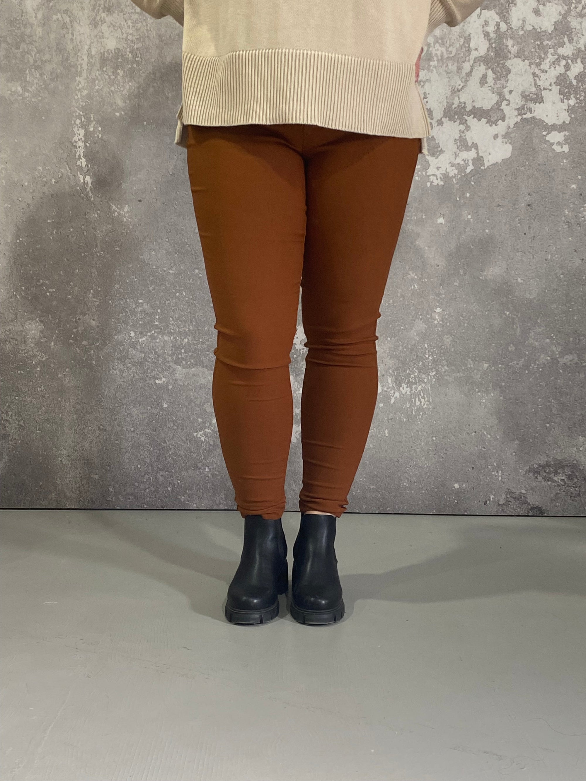 Hyperstretch Colored Skinny Mid rise Pant - Copper (Small - 3X) FINAL SALE