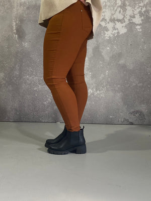 Hyperstretch Colored Skinny Mid rise Pant - Copper (Small - 3X) RESTOCK