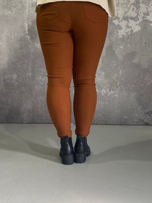 Hyperstretch Colored Skinny Mid rise Pant - Copper (Small - 3X) RESTOCK