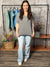 Soft Hacci V Neck Top - Black
