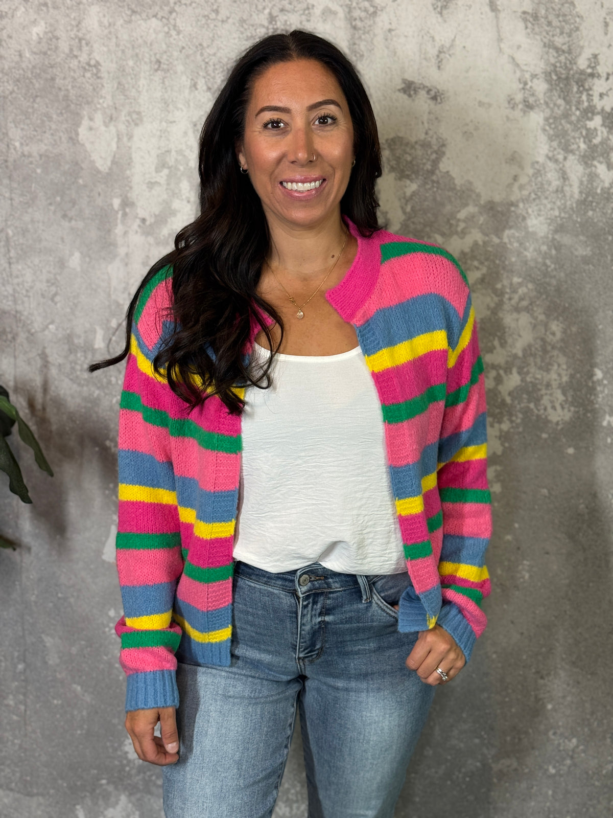 Bright Stripe Cardigan