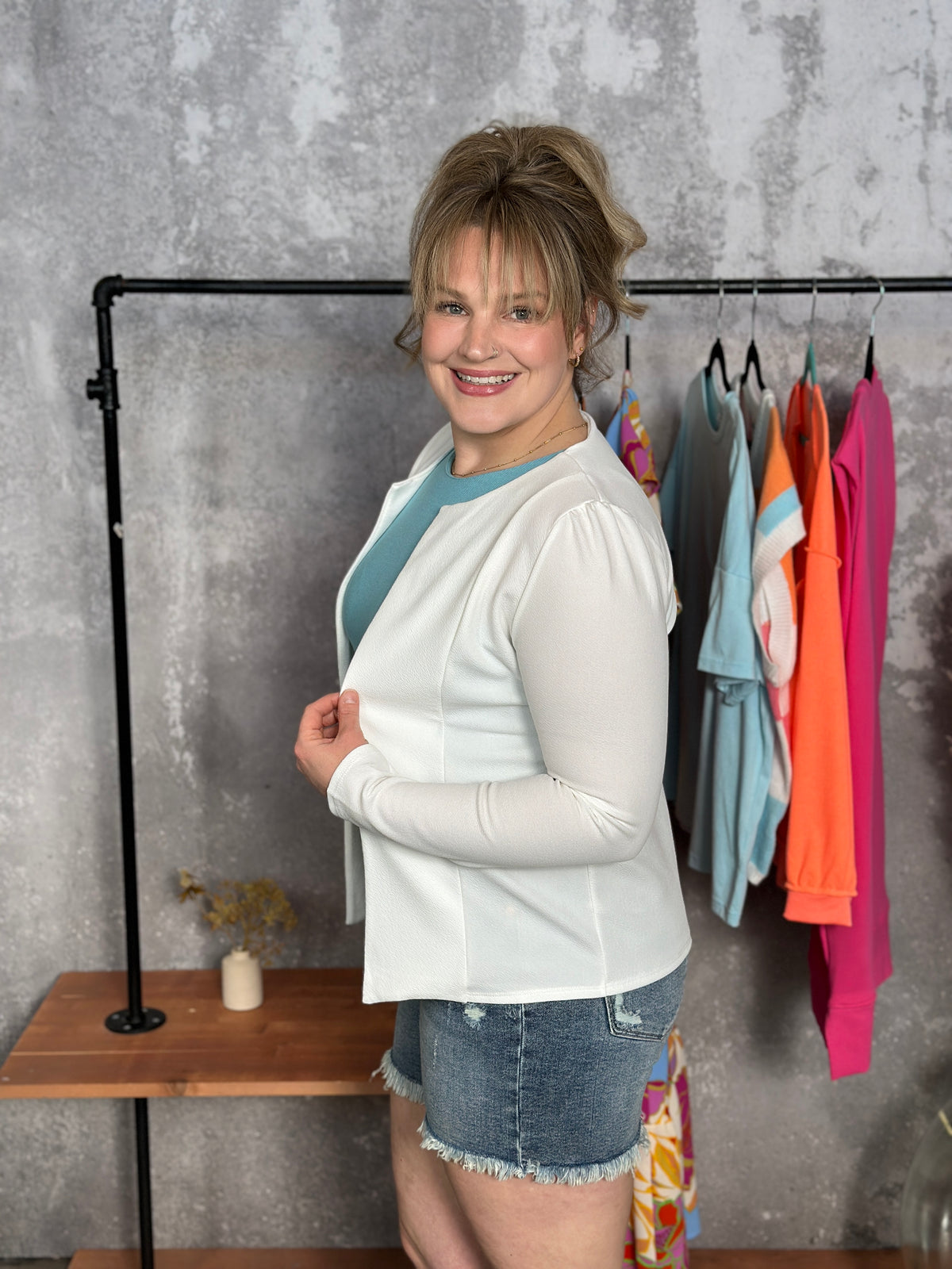 The Bentley Blazer - White (Small - 3X) - FINAL SALE