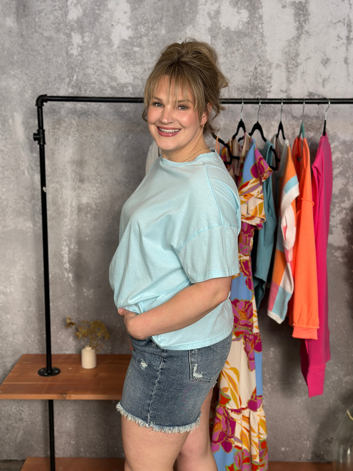 Basic Blue Roundneck Tee (Small - 3X) - FINAL SALE