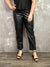 Straight Leg Faux Leather Pant - Black (Small - 3X)