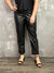 Straight Leg Faux Leather Pant - Black (Small - 3X) - FINAL SALE