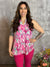 Lizzie Wrinkle Free Print Tank - Abstract Pink/Mint (Small - 3X)