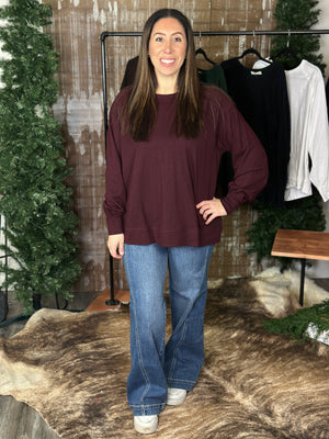 The Free Long Sleeve - Dark Cherry