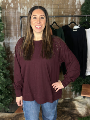 The Free Long Sleeve - Dark Cherry