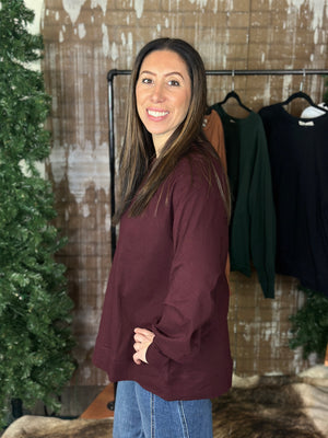 The Free Long Sleeve - Dark Cherry