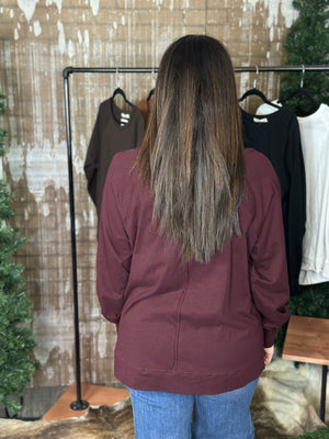 The Free Long Sleeve - Dark Cherry