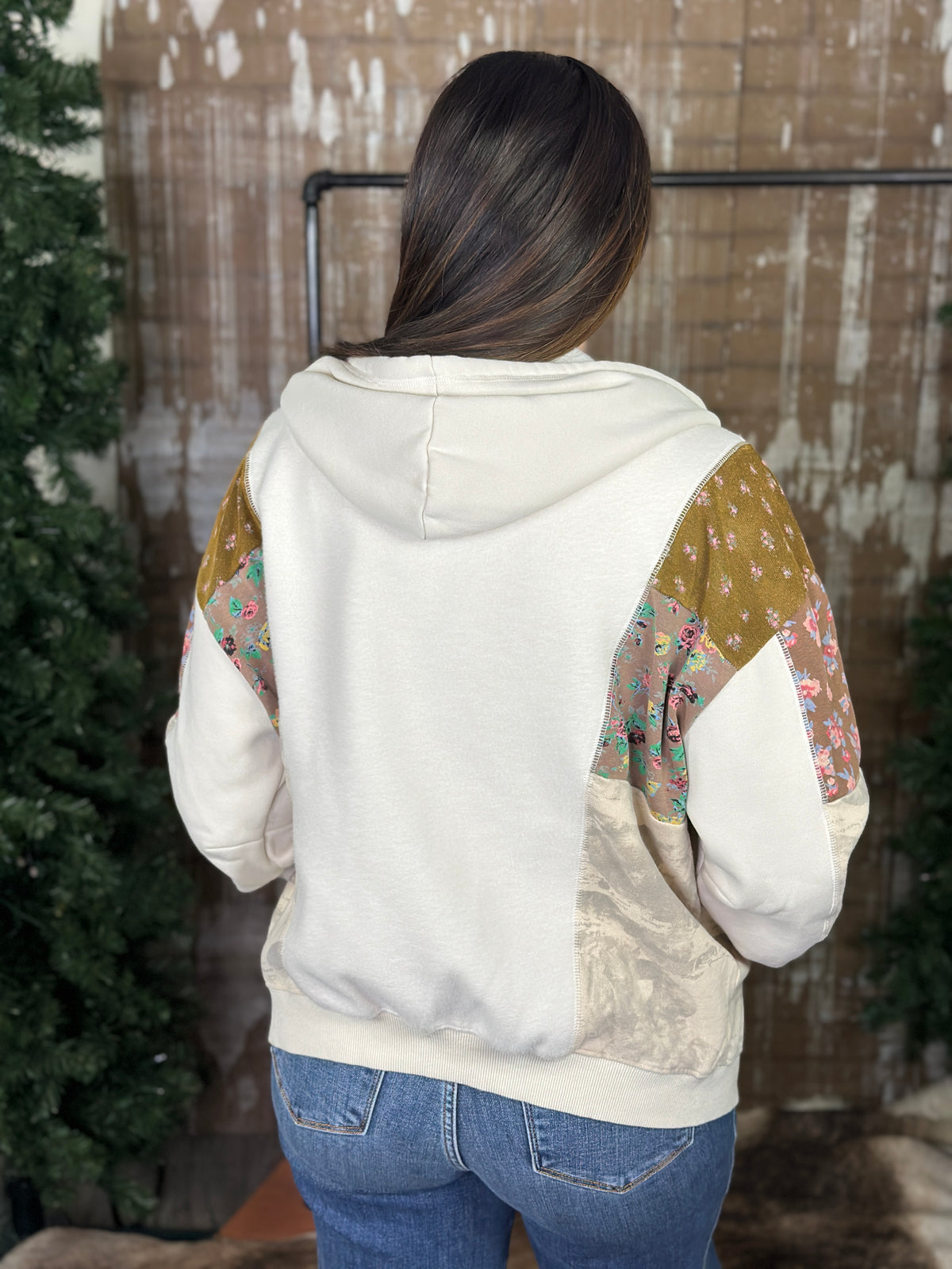 Star Patchwork Fleece Hoodie