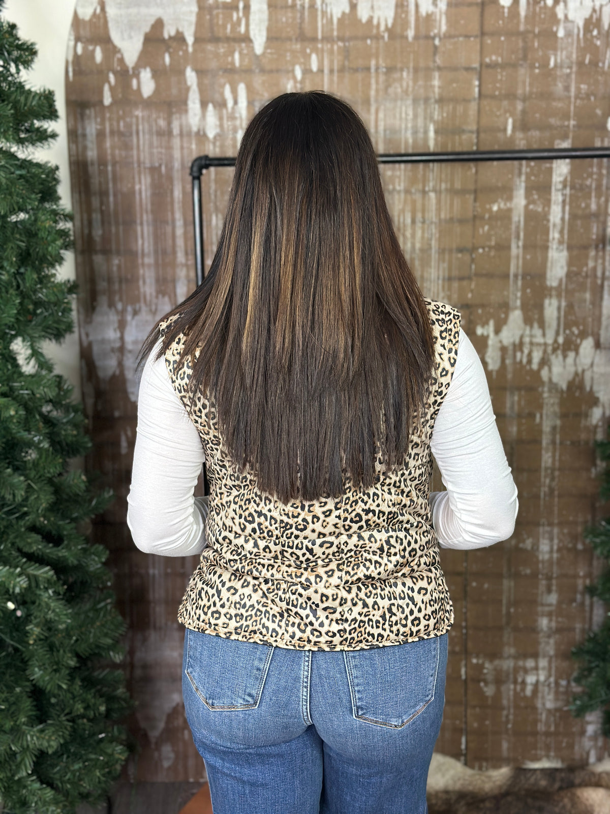 Leopard Puffer Vest