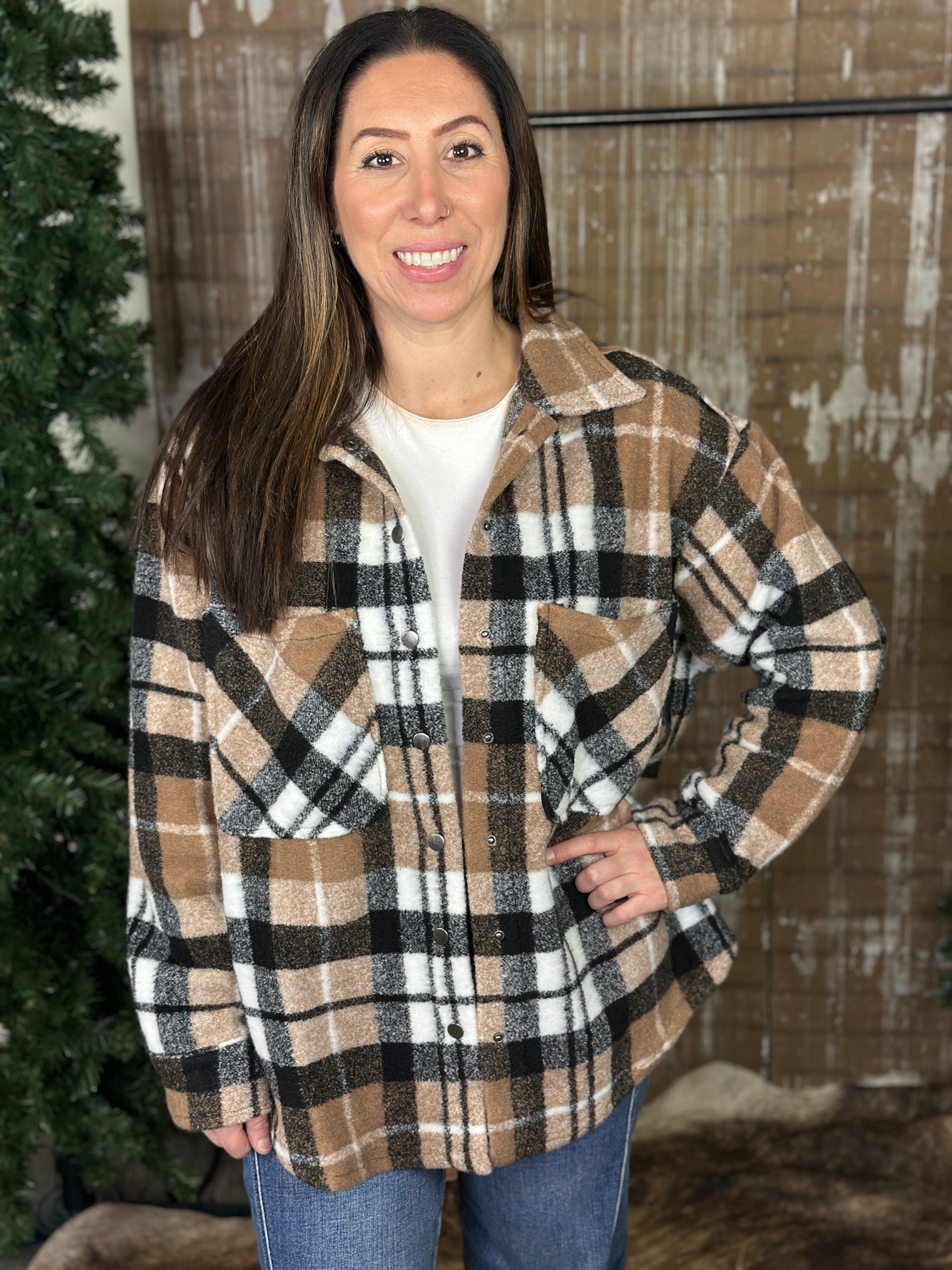Brown Plaid Shacket - BESTSELLER