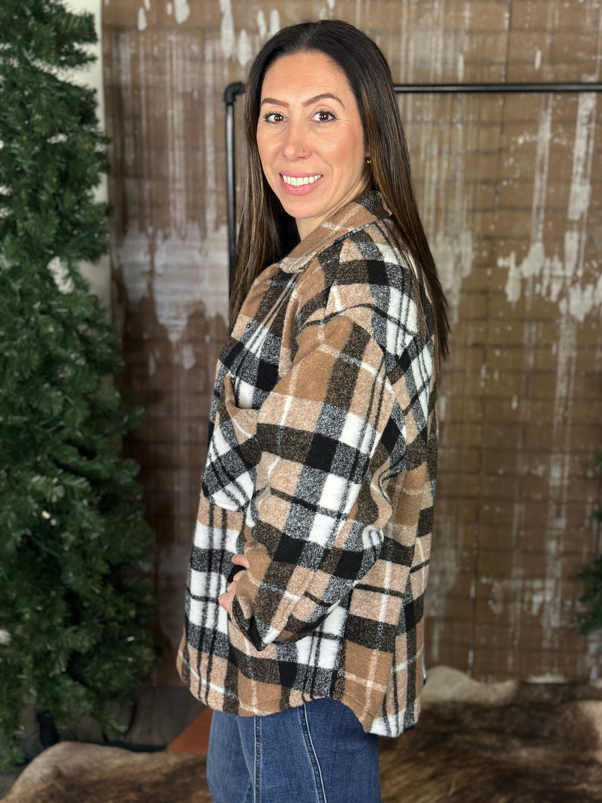 Brown Plaid Shacket - BESTSELLER