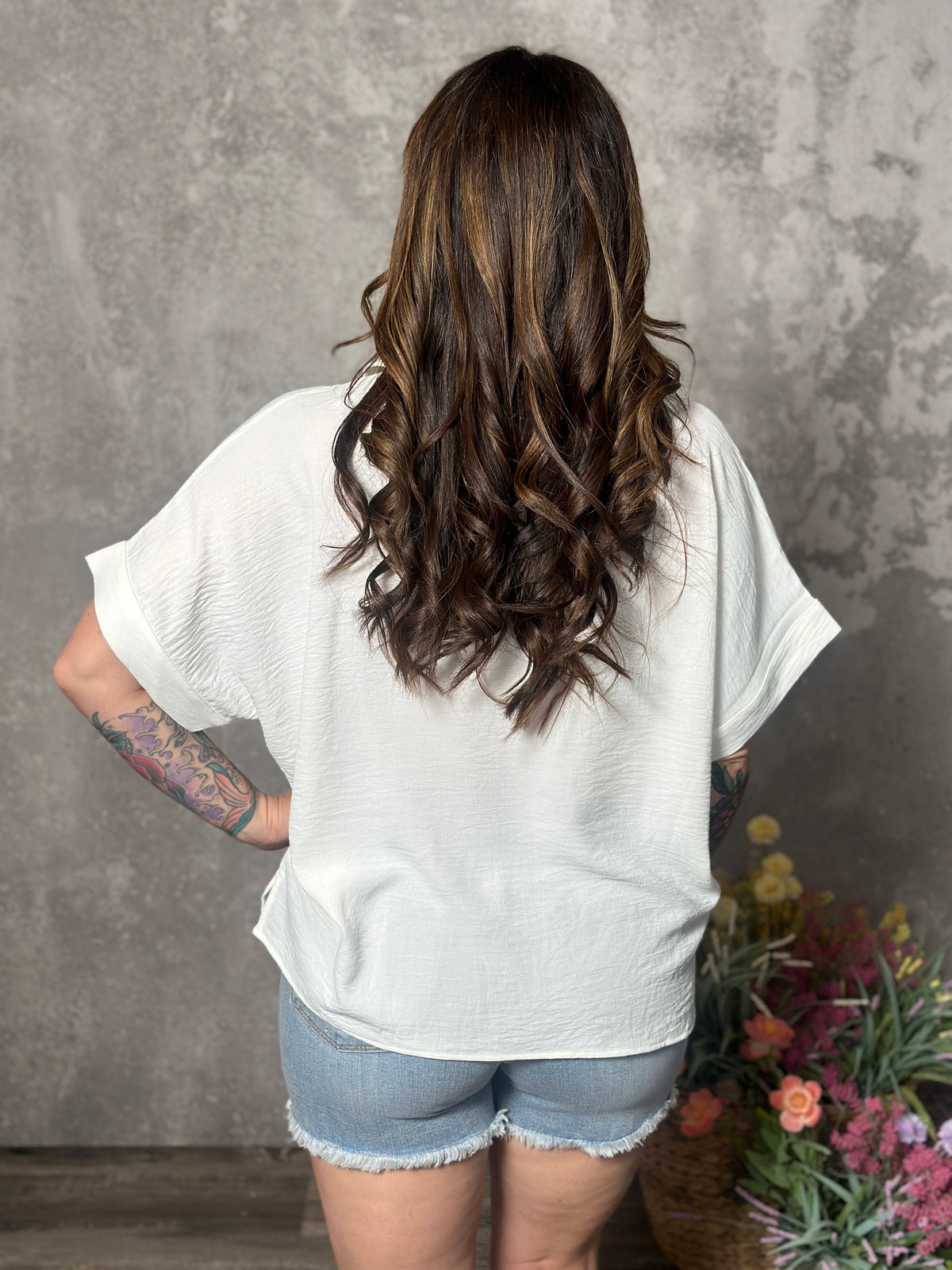 Short Sleeve Airflow Top  - White (Small - 2X) - FINAL SALE