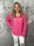 Loose Knit Lightweight Sweater - Pink (Small - 2X)