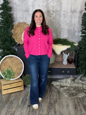 The Bailey Button Cardigan - Pink