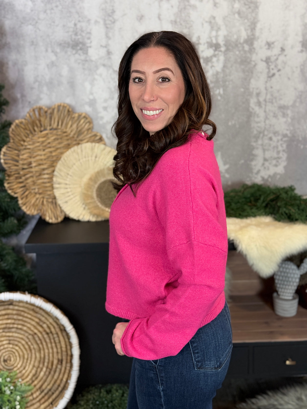 The Bailey Button Cardigan - Pink