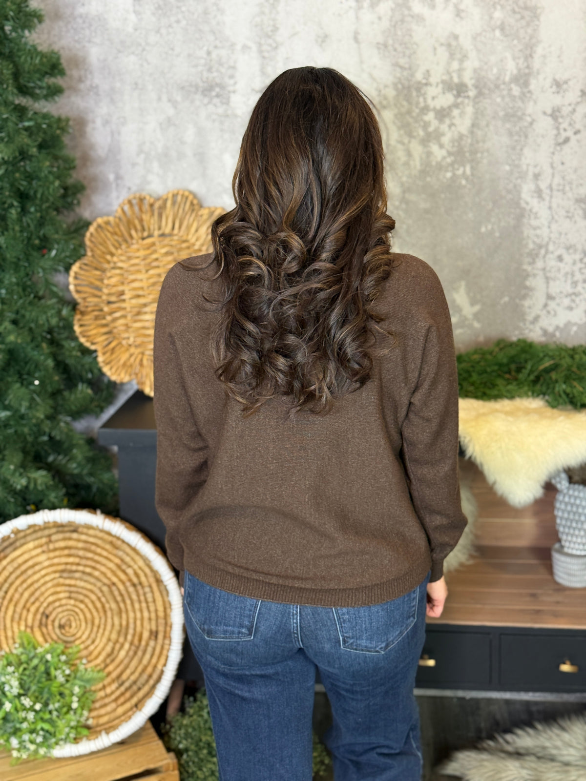 The Double Seam Sweater - Brown (Small - 3X)