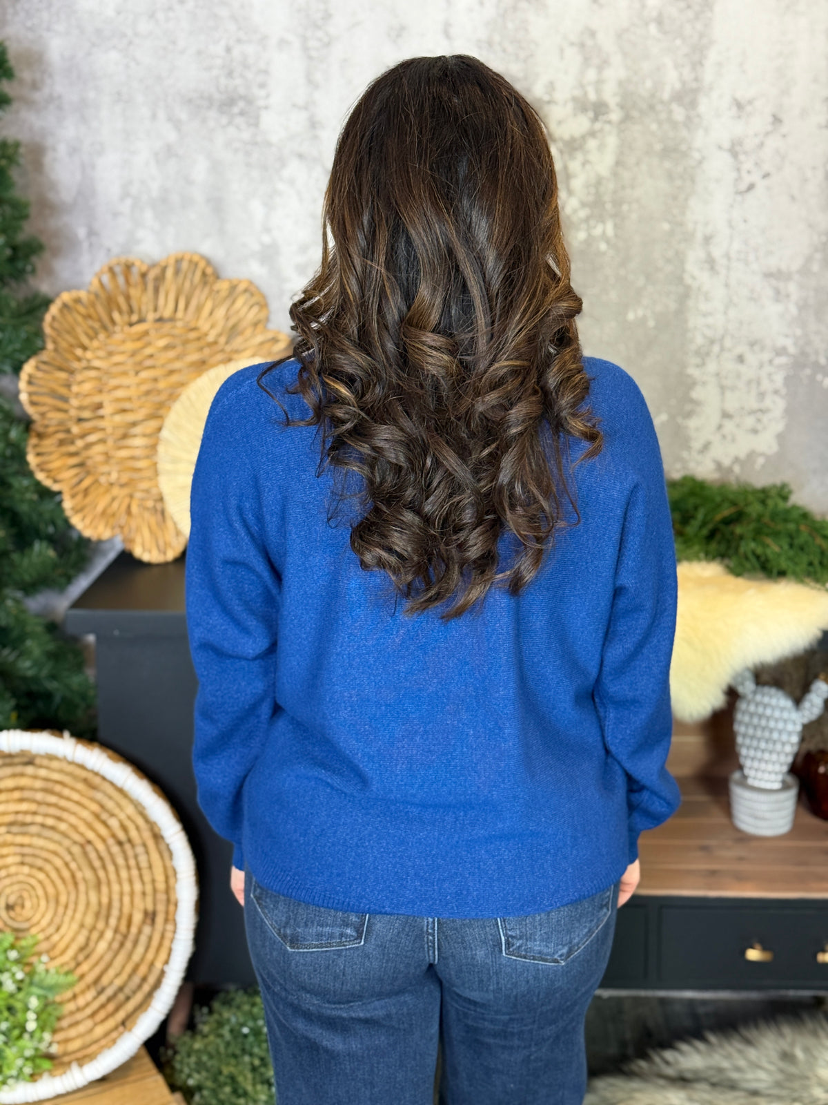 The Double Seam Sweater - Navy (Small - 3X)