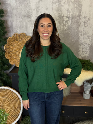 The Double Seam Sweater - Green (Small - 3X)