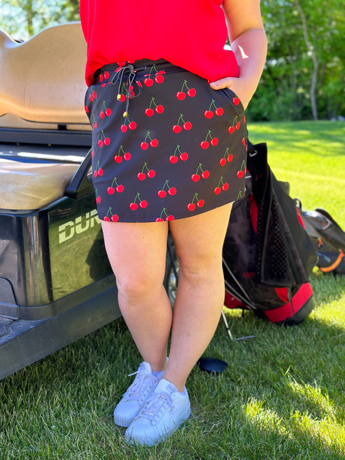 The Bailey Skort - Black Cherry (Small - 3X)