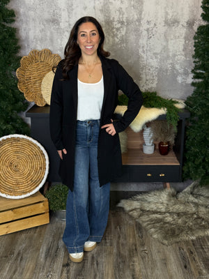 Long Blazer Overlay - Black (Small - 3X)
