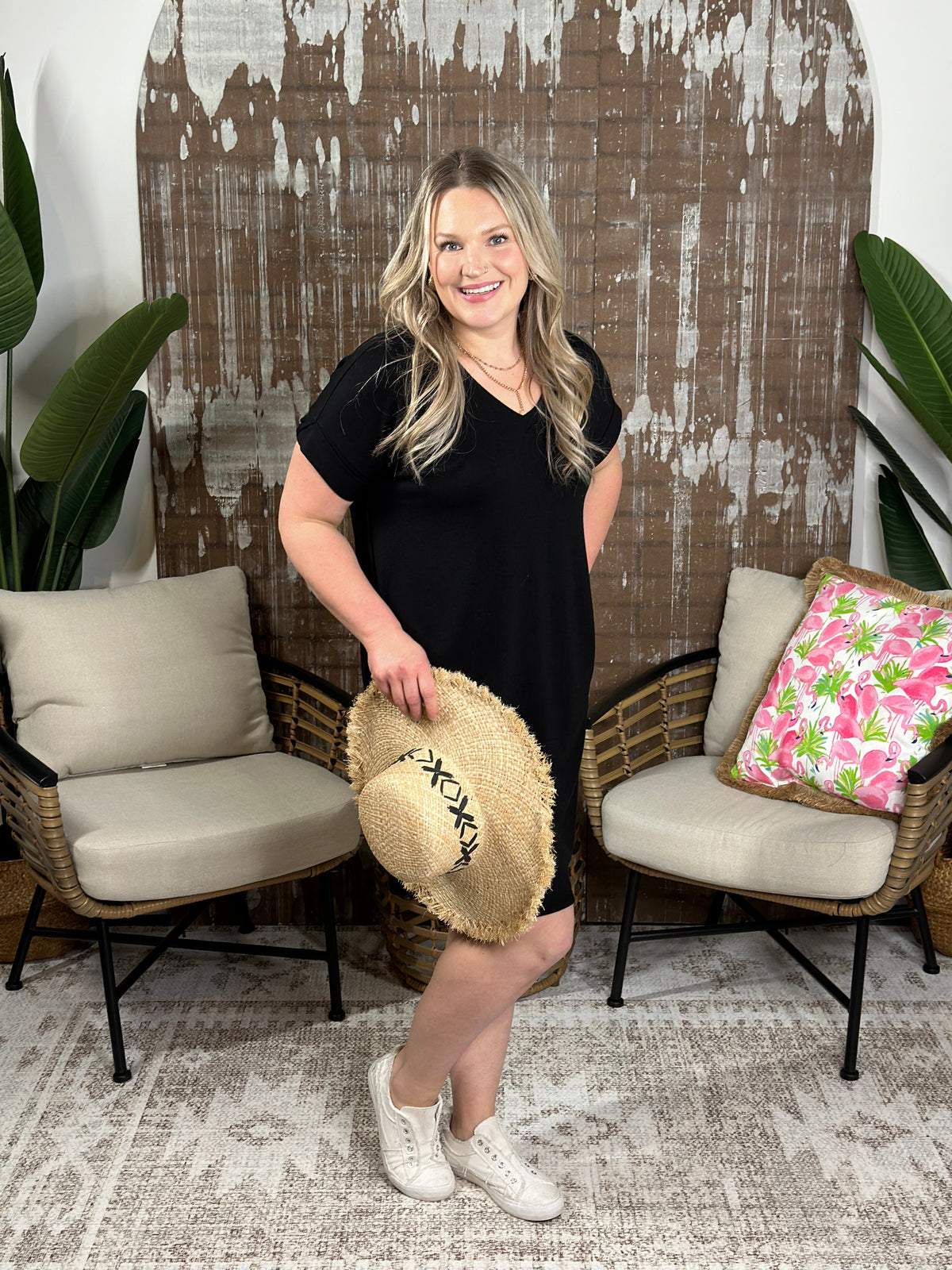 Rolled Sleeve Taylor Dress (Small - 3X)