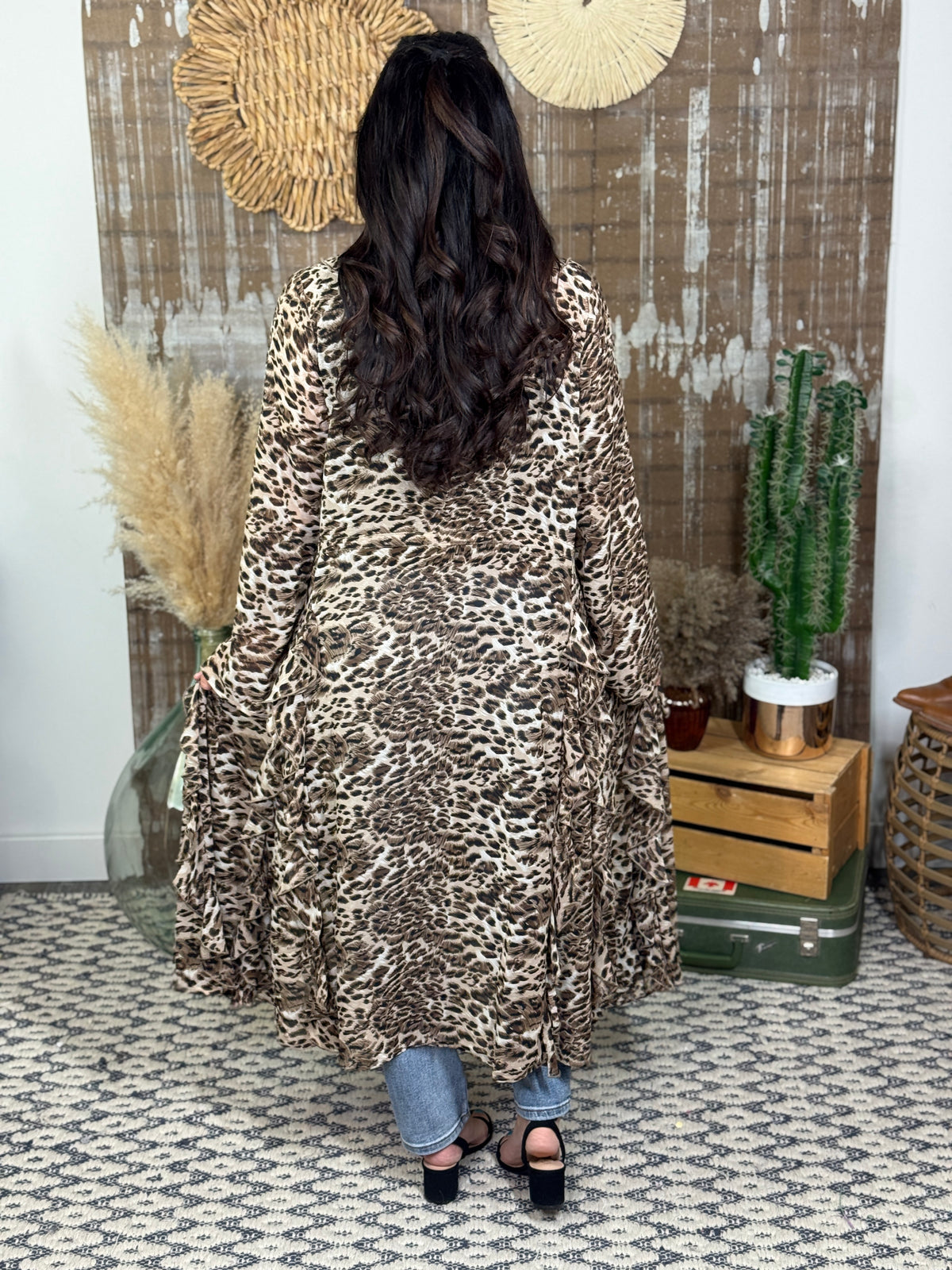 Leopard Ruffle Duster (Small - 3X)