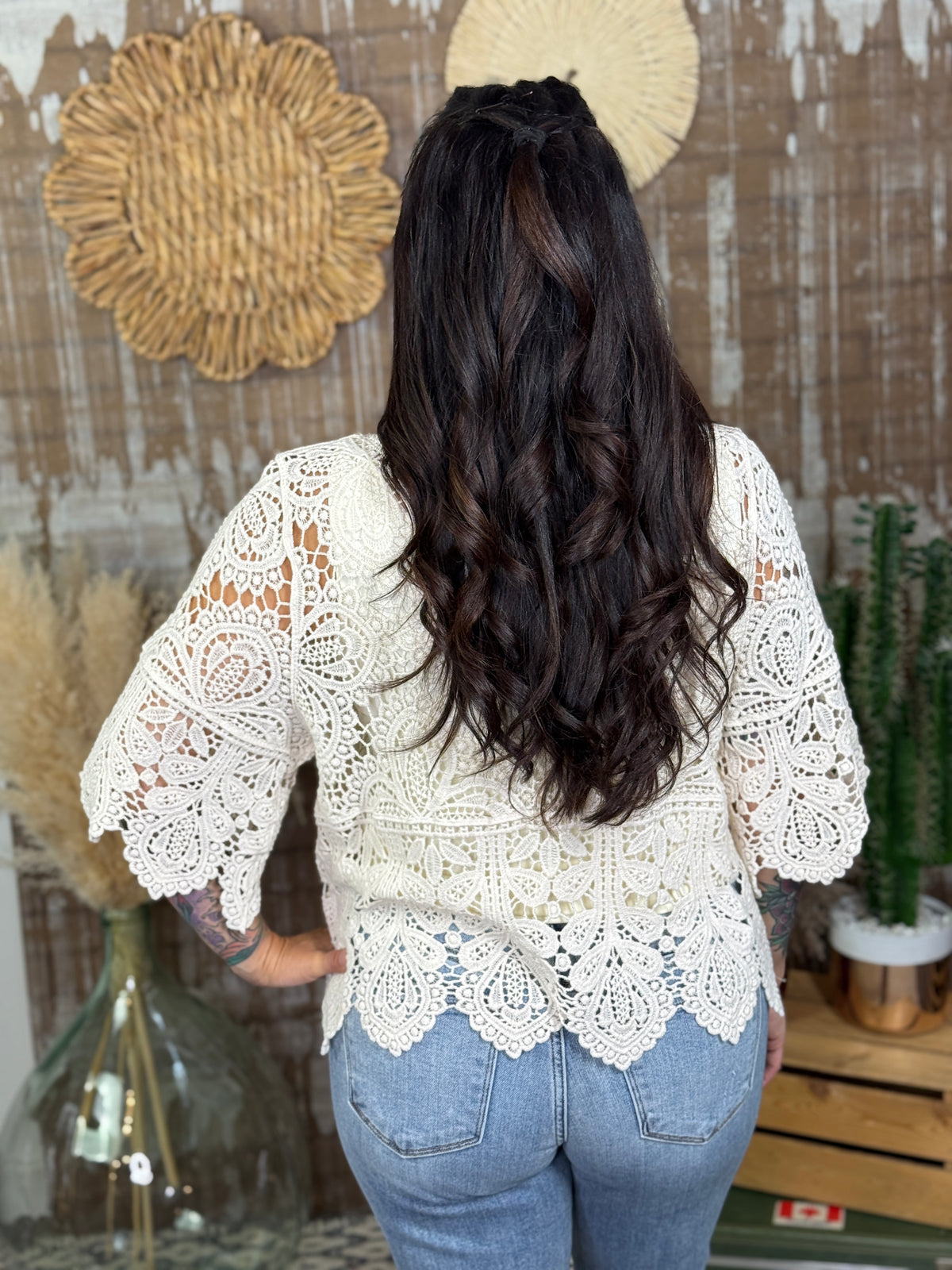Crochet Top - Cream - BESTSELLER