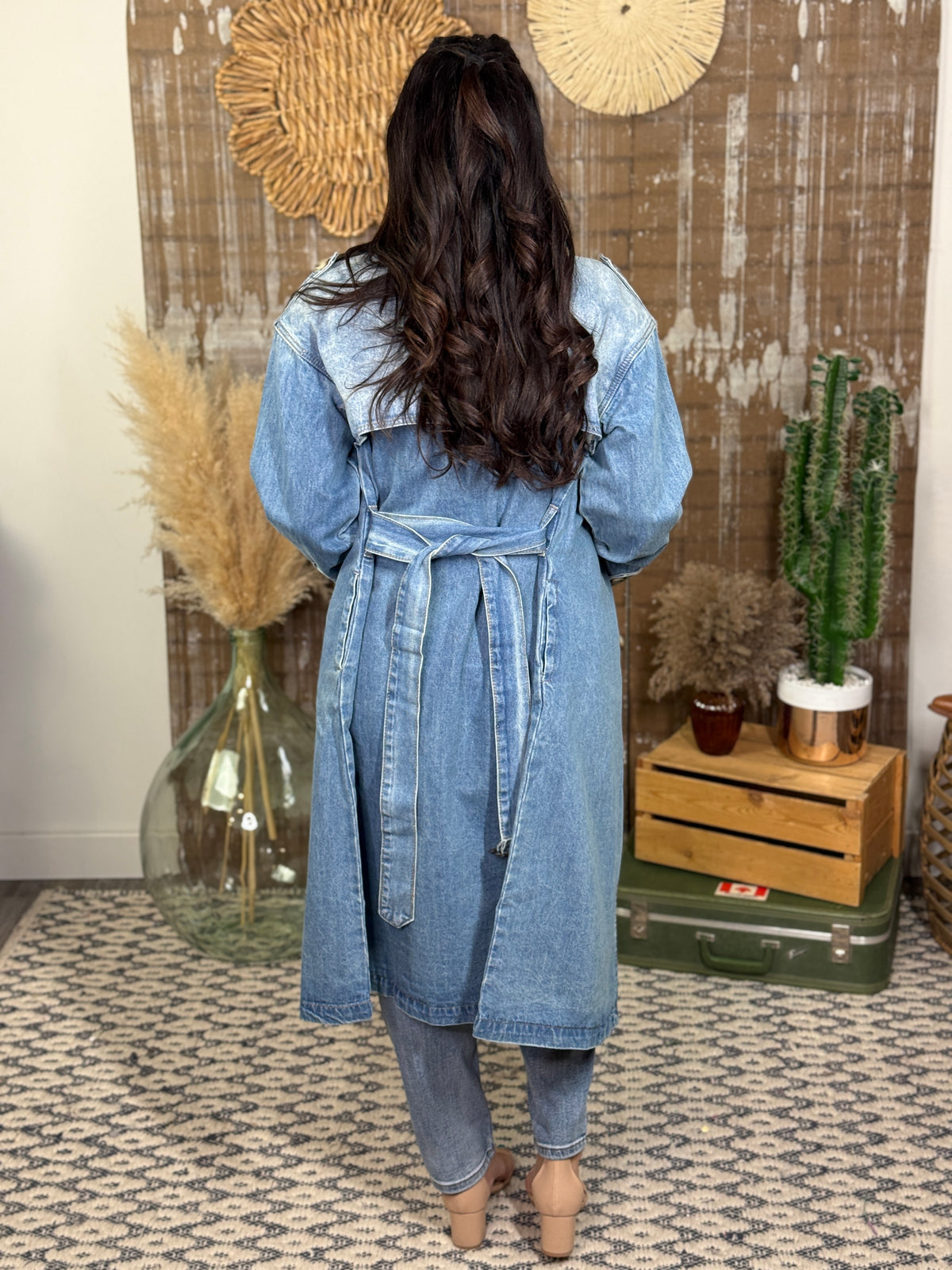 Denim Trench Jacket