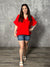 Short Sleeve Airflow Top  - Red
